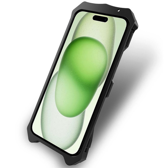 Páncélozott tok iPhone 15 Plus, Aluminum Alloy, fekete