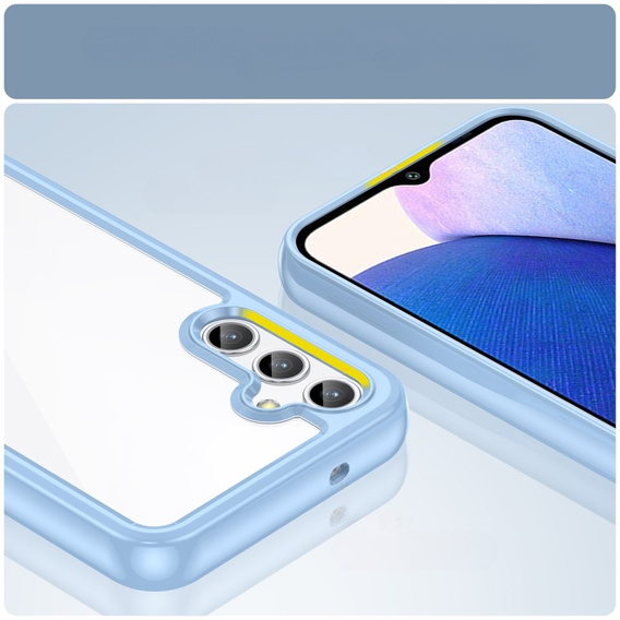 Telefontok a Samsung Galaxy A14 4G/5G, Fusion Hybrid, átlátszó / kék