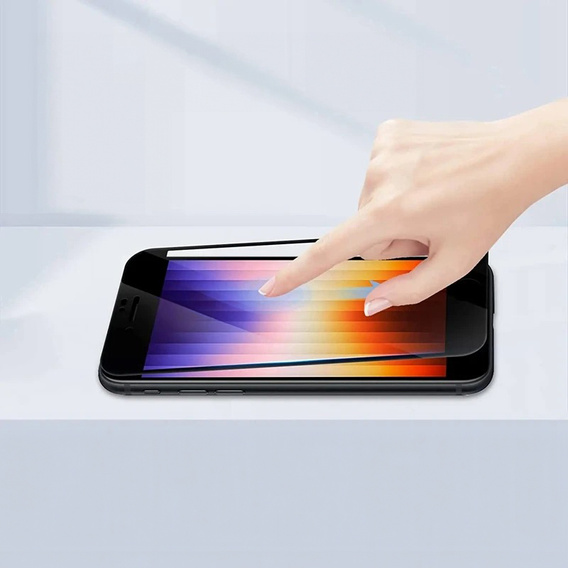 2x edzett üveg a iPhone 7/8/SE 2020/SE 2022, ERBORD 3D teljes képernyő