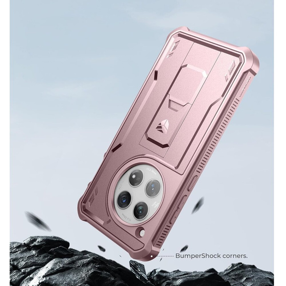 Páncélozott tok a OnePlus 12, Dexnor Full Body (Two Frames), rózsaszín