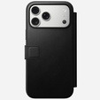 Nomad tok iPhone 17 Pro Max készülékhez, Modern bőr fólia, fekete