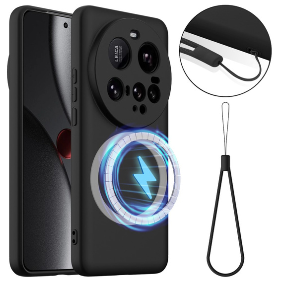 Telefontok a Xiaomi 15 Ultra, Silicone MagSafe, fekete