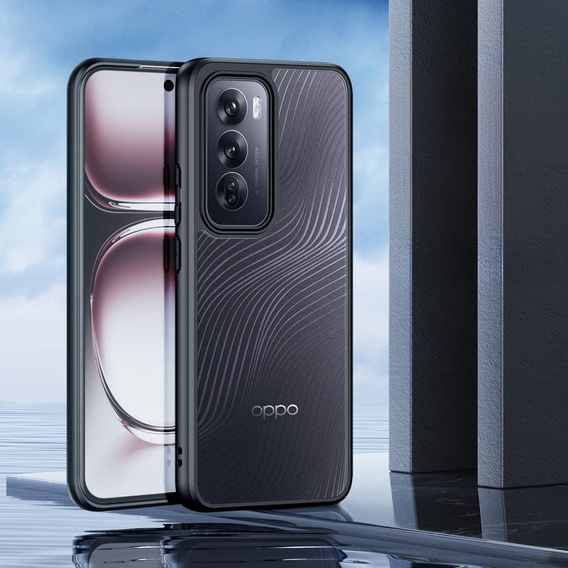 DuxDucis tok Oppo Reno 12, Aimo case, átlátszó / fekete
