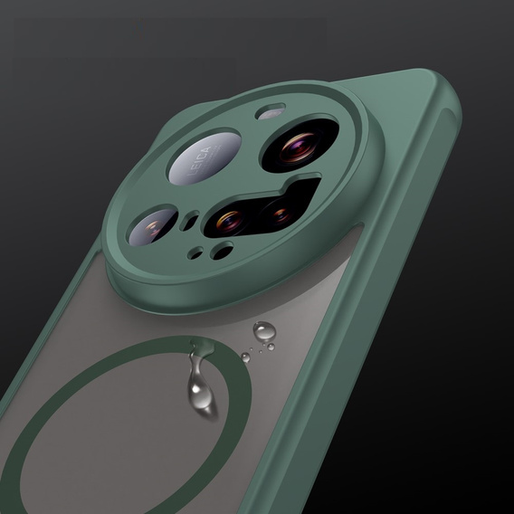 Tok Xiaomi 15 Ultra-hoz, MagSafe, ERBORD Matt Case, zöld