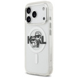 Karl Lagerfeld IML Glitter Karl és Choupette MagSafe tok iPhone 17 Pro készülékhez