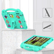 Gyermek tok iPad 9.7" 2018/2017 (6/5 gen.) / Pro 9.7" 2016, Cute Patterns, állvánnyal, zöld