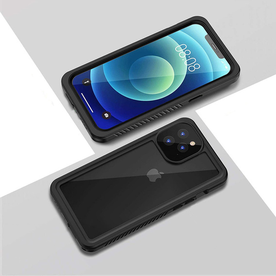 IP68 vízálló tok a iPhone 11 Pro Max, fekete