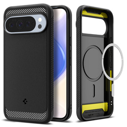 Spigen Rugged Armor MagSafe tok a Google Pixel 10 Pro XL-hez, Fekete