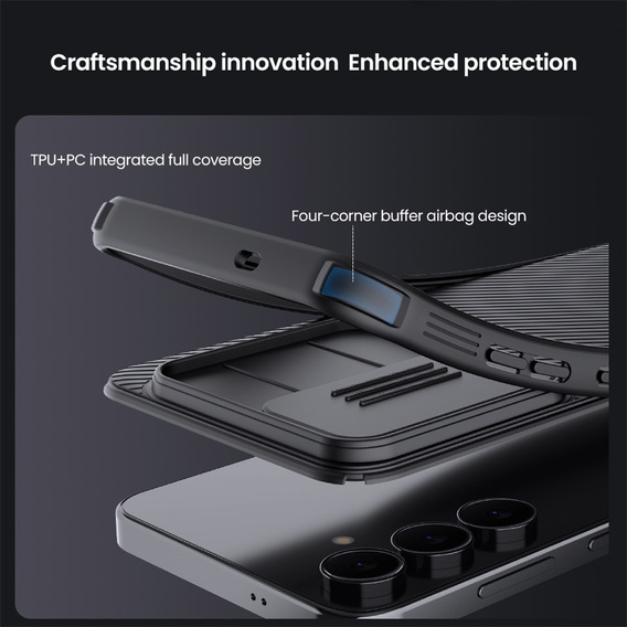 A Nillkin tok Samsung Galaxy S25 FE, CamShield Pro MagSafe, fekete