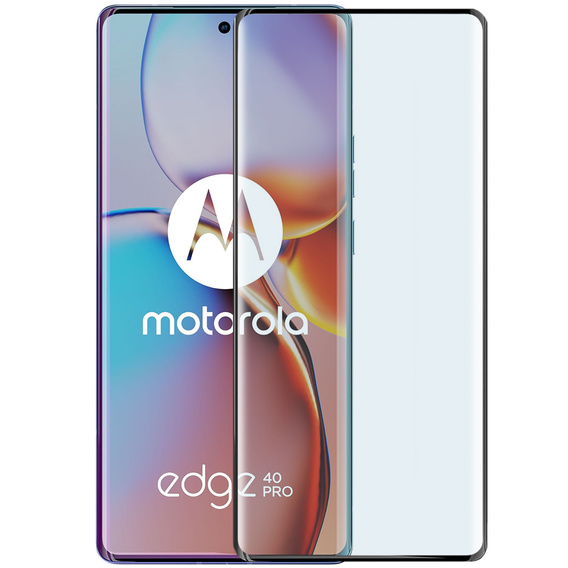 3D edzett üveg Motorola Edge 40 Pro készülékhez, fekete