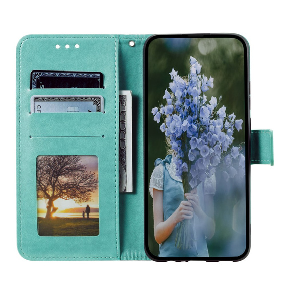 Pattintható tok a Motorola Moto G73 5G, Mandala Flower, zöld