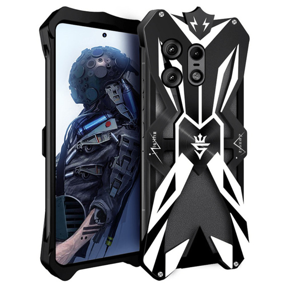 Páncélozott tok Motorola Edge 50 Pro 5G, Aluminum Alloy, fekete