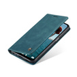 CASEME tok Samsung Galaxy A12 / M12 / A12 2021, Leather Wallet Case, kék