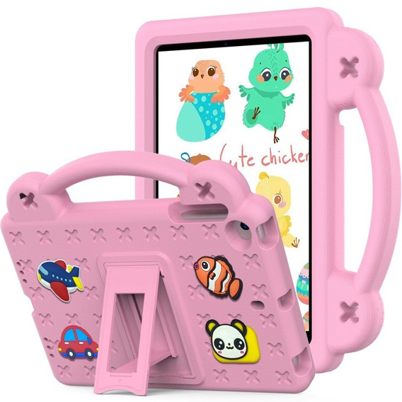 Gyermek tok iPad mini 7.9" 2019/2015/2014/2013/2012 (5/4/3/2/1 gen.), Cute Patterns, állvánnyal, rózsaszín