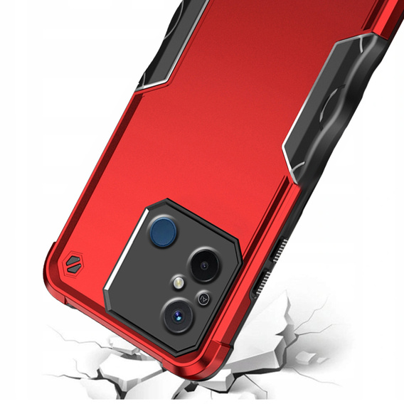 Páncélozott tok a Xiaomi Redmi 12C, Dual-Layer, piros
