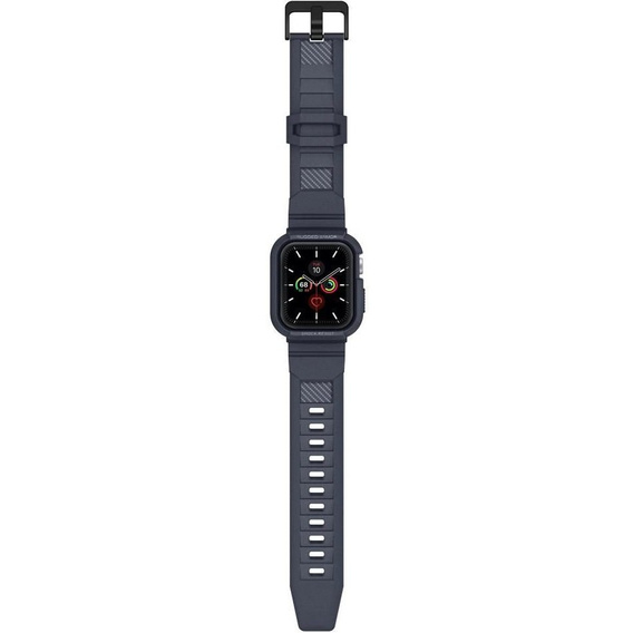 Spigen tok és szíj az Apple Watch 4/5/6/7/8/9/SE 44/45 mm-es modellekhez, Rugged Armor Pro charcoal grey