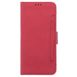 Pattintható tok a Oppo A38 4G / Oppo A18 4G, Card Slot, piros