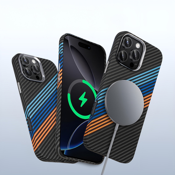 Tok iPhone 13 Pro Max, Carbon Fiber MagSafe, sötétkék