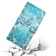 Pattintható tok a Samsung Galaxy A05s Wallet, Blue Gold Butterflies, kék