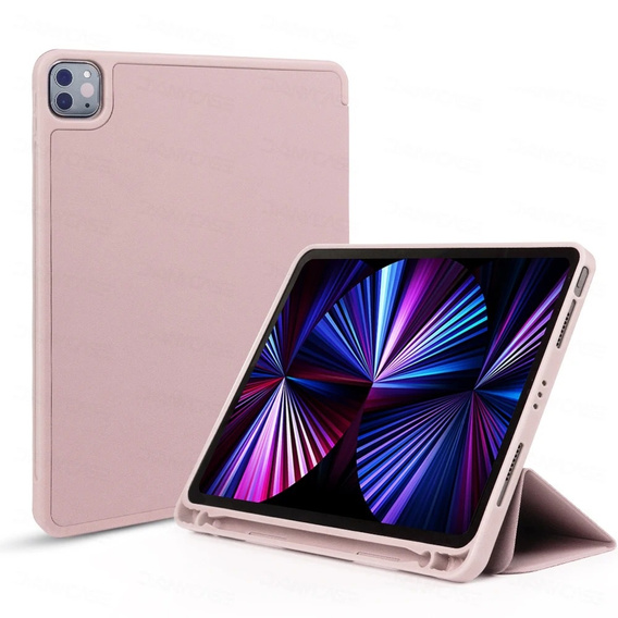 Tok iPad Pro 11 2024, Smartcase tolltartóval, rózsaszín