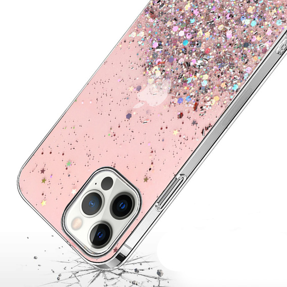 Telefontok a iPhone 13 Pro Max, Glittery, rózsaszín