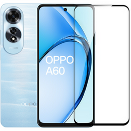 3D edzett üveg Oppo A60 készülékhez, fekete keret