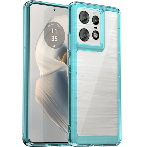 Telefontok a Motorola Edge 50 Pro, Fusion Hybrid, átlátszó / kék