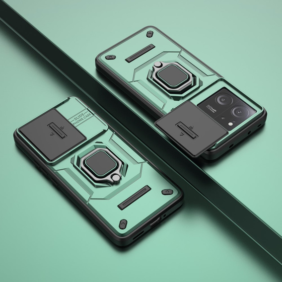 Telefontok a Xiaomi 13T / 13T Pro, KickStand Camera Lens, zöld