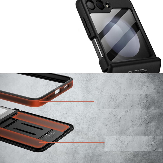 Telefontok a Samsung Galaxy ZFlip 5, Suritch Full Body, fekete