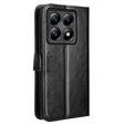Pattintható tok a Xiaomi 14T, Crazy Horse Wallet, fekete