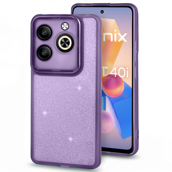 Telefontok a Infinix Hot 40i, Glittery Powder, lila