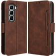 Pattintható tok a Infinix Hot 50 Pro+ 4G, Card Slot, barna
