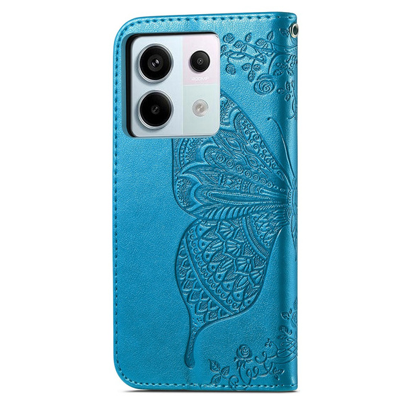 Pattintható tok a Xiaomi Redmi Note 13 Pro 5G, Butterfly, kék