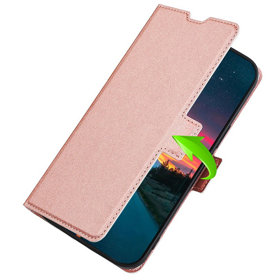 Pattintható tok a Xiaomi 12 Pro, Wallet, rózsaszín rose gold