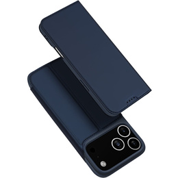 Dux Ducis tok iPhone 17 Pro Max, Skin Pro, pánttal, kártyafoglalattal, tengerészkék színben