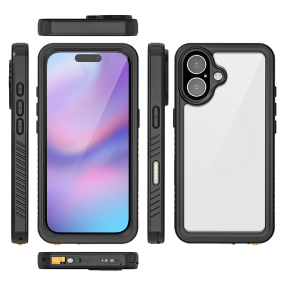 Tojás iPhone 17, IP68 vízálló Redpepper, fekete