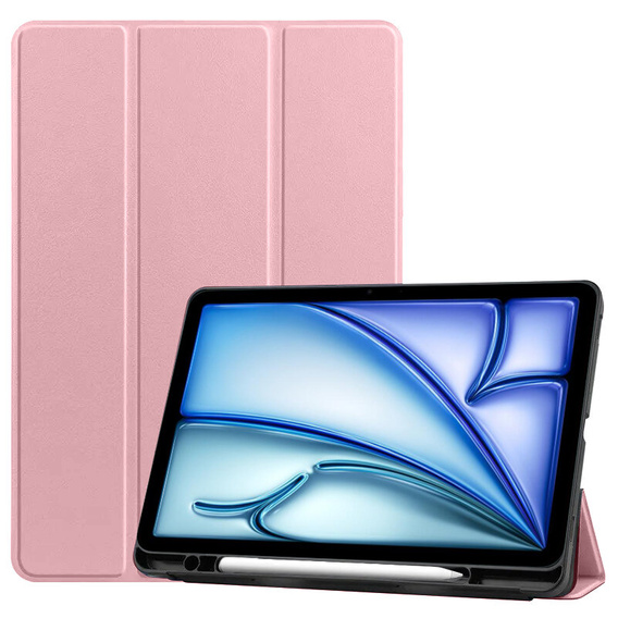 Tok Apple iPad Air 11" 6 gen. 2024 (A2902, Smartcase tolltartóval, rózsaszín