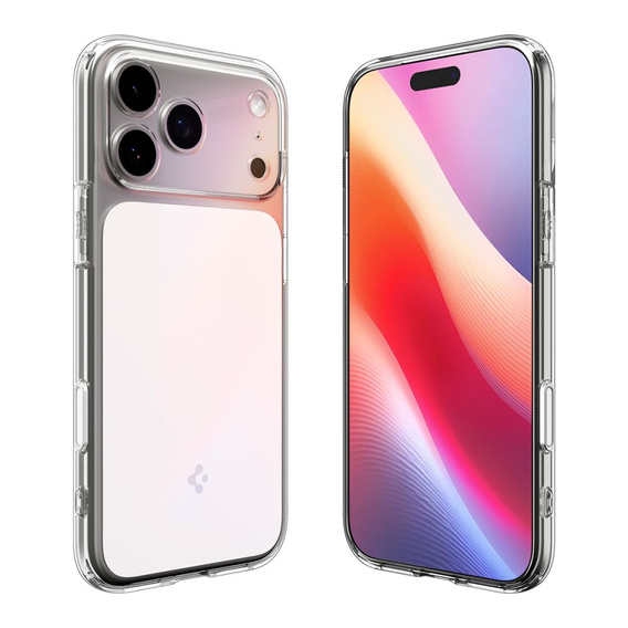 Spigen MagSafe tok iPhone 17 Pro Max készülékhez, Ultra Hybrid „T”, átlátszó/fehér