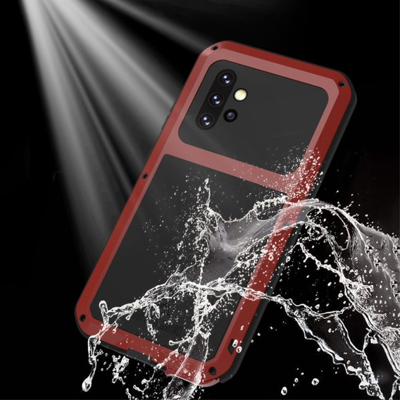 Love Mei Telefontok a Samsung Galaxy A52/A52s, armored with glass, piros
