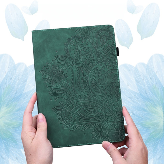 Pattintható tok Xiaomi Redmi Pad SE 11", flower, zöld