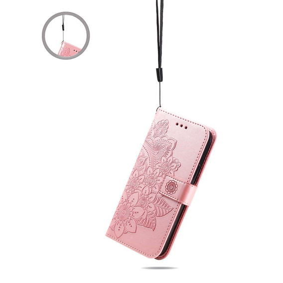 Pattintható tok a Xiaomi Redmi 13C / Poco C65, Mandala Flower, rózsaszín