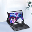 Tok + billentyűzet iPad Pro 11 2022/2021/2020/2018 / do iPad Air 10.9 4 2020 / 5 2022, Dux Ducis Magnetic, fekete