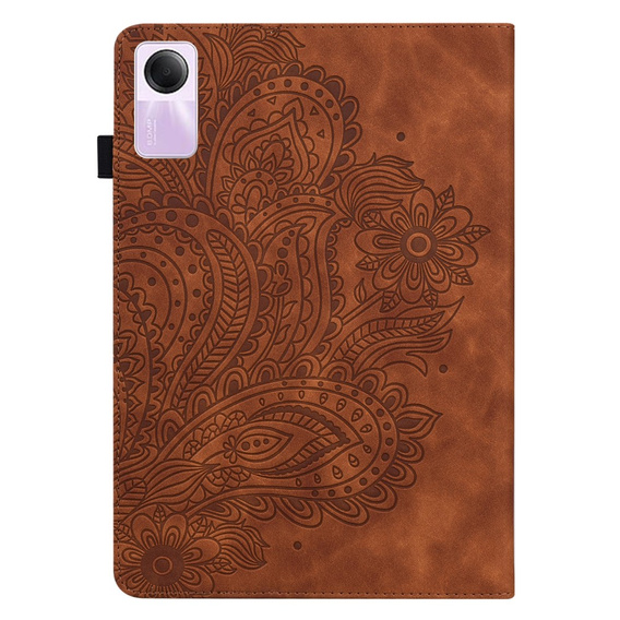 Pattintható tok Xiaomi Redmi Pad SE 11", flower, barna