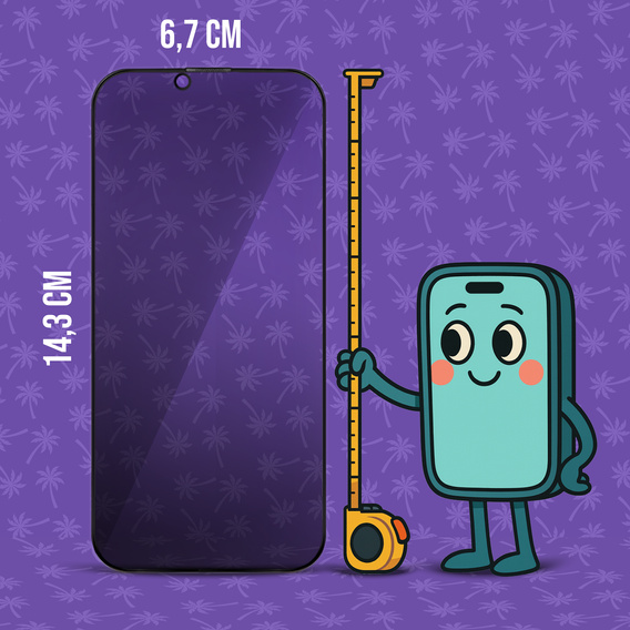 Shy Palm Privacy edzett üveg iPhone 13 Pro Max-hez