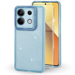 Tok Xiaomi Redmi Note 13 5G, Glittery Powder, kék + 9H edzett üveg