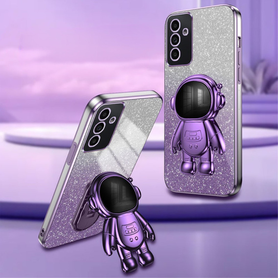 Tok Samsung Galaxy A15 4G / 5G, Glitter Astronaut, lila