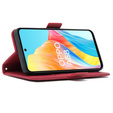 Pattintható tok a Oppo A58 4G, Card Slot, piros