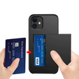 Telefontok a iPhone 11, Sliding Card Holder, fekete
