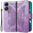 Pattintható tok a Oppo A78 5G, Butterfly, lila