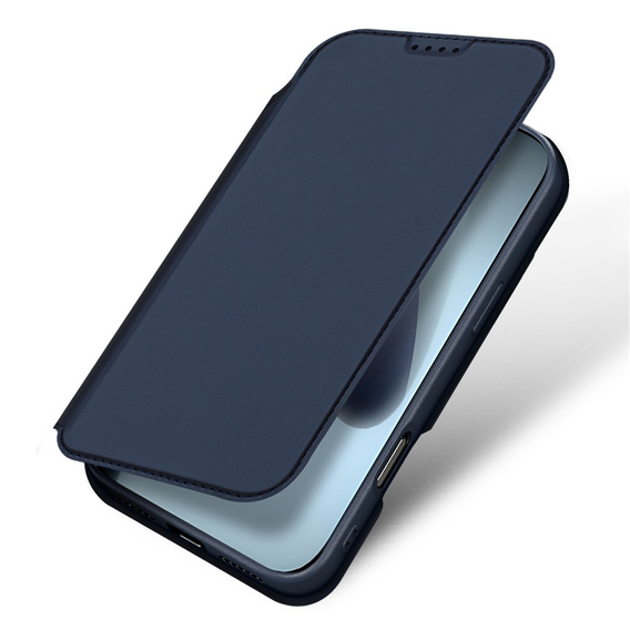 Dux Ducis tok iPhone 17 Pro, Skin Pro, pánttal, kártyafoglalattal, tengerészkék színben